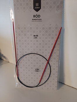 Rundsticka röd I metall 60cm 2.00