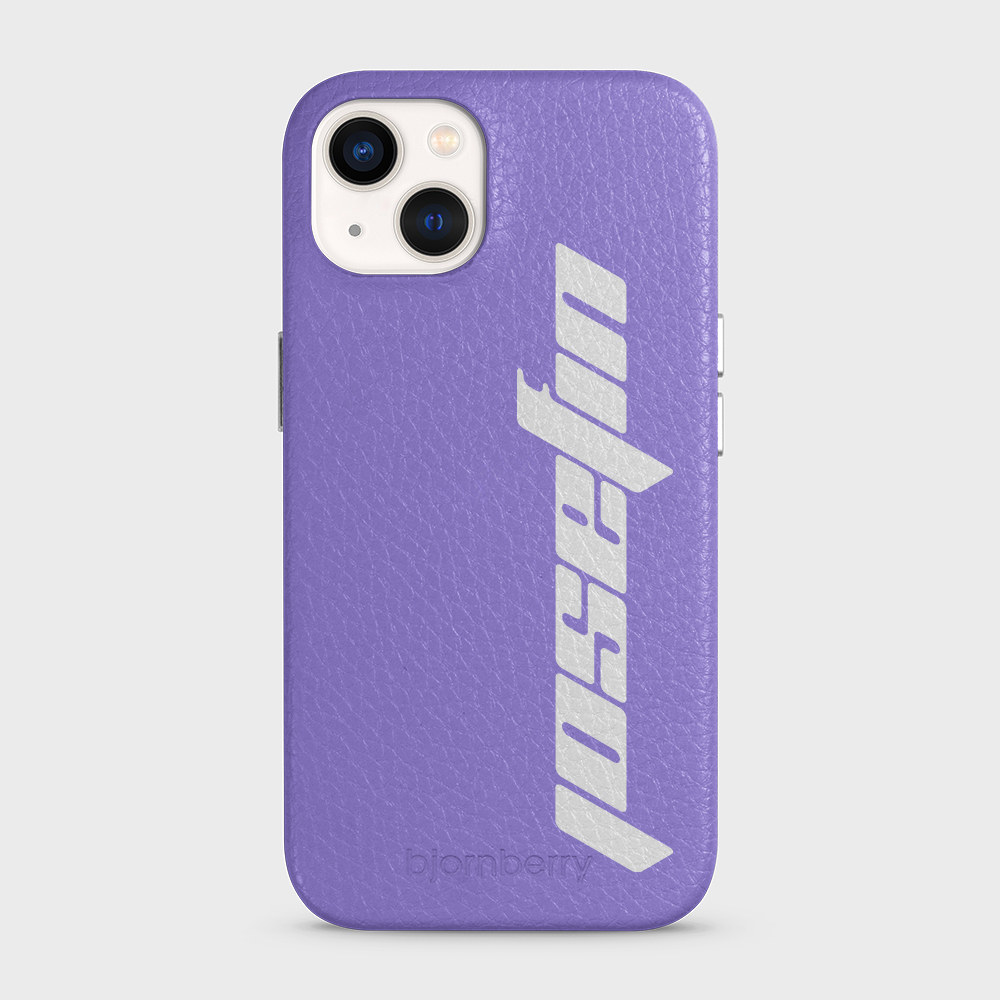 iPhone 13 Personalised Leather Case - Futuristic Name - 6