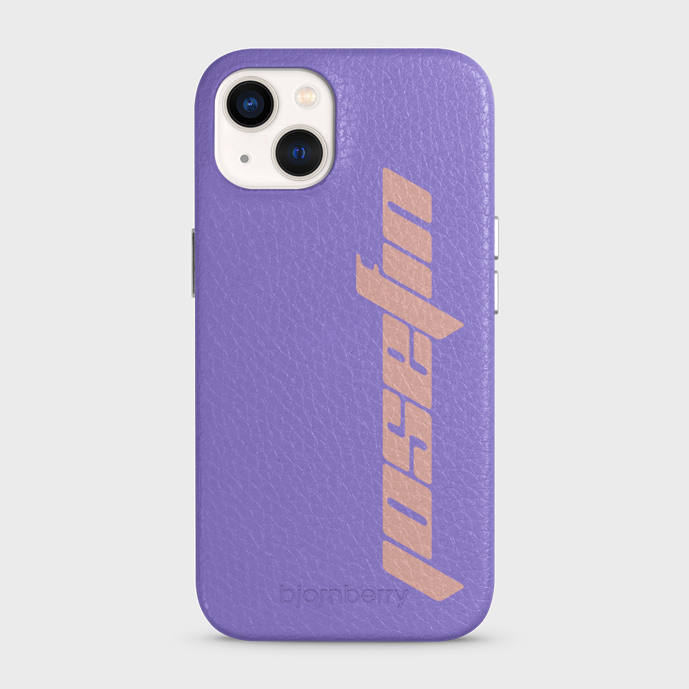 iPhone 13 Personalised Leather Case - Futuristic Name - 3