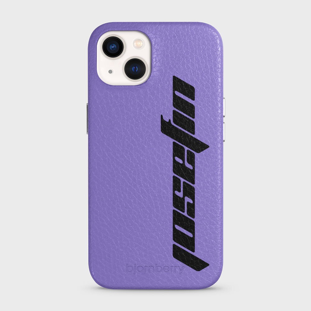 iPhone 13 Personalised Leather Case - Futuristic Name - 5