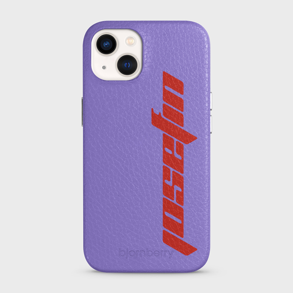 iPhone 13 Personalised Leather Case - Futuristic Name - 4