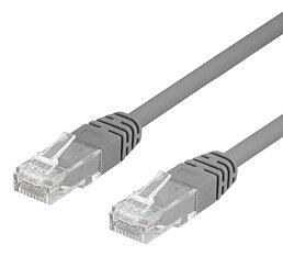 Deltaco U/UTP Cat6 patchkabel, 30m, grå