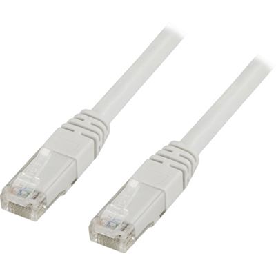 Deltaco U/UTP Cat6 patchkabel, 50m, vit