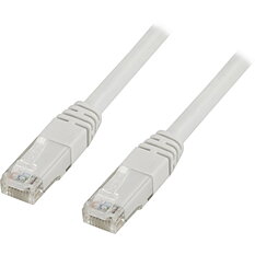Deltaco U/UTP Cat6 patchkabel, 50m, vit