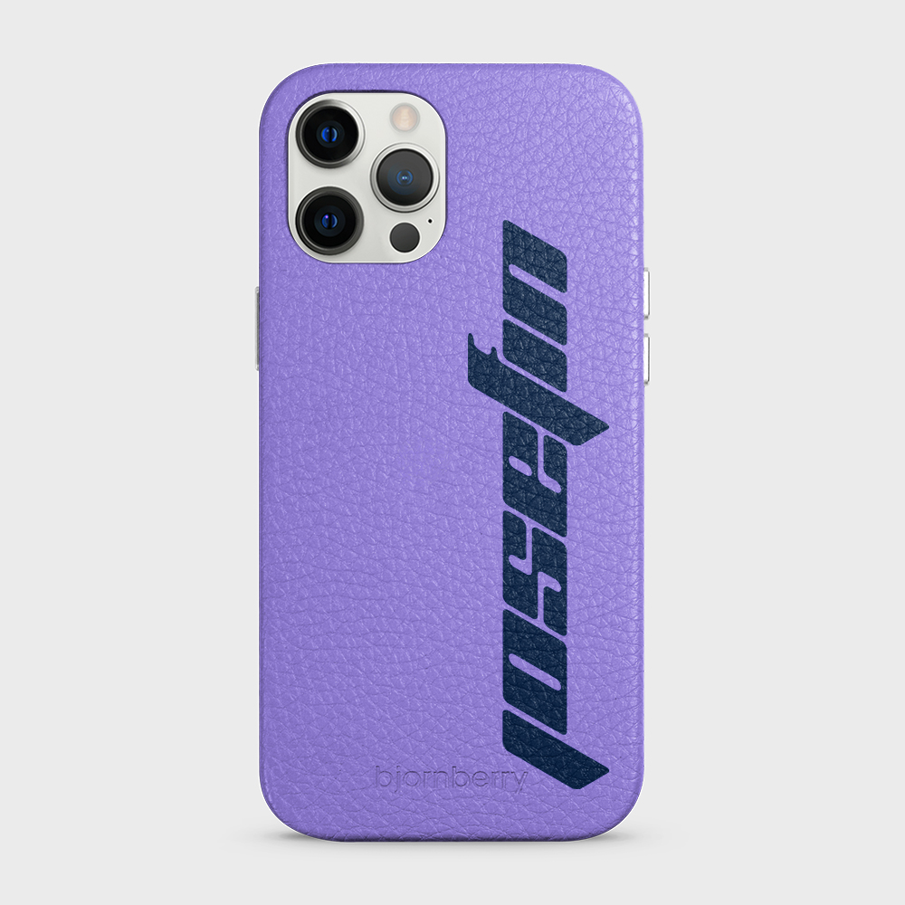 iPhone 12 Pro Max Personalised Leather Case - Futuristic Name - 28