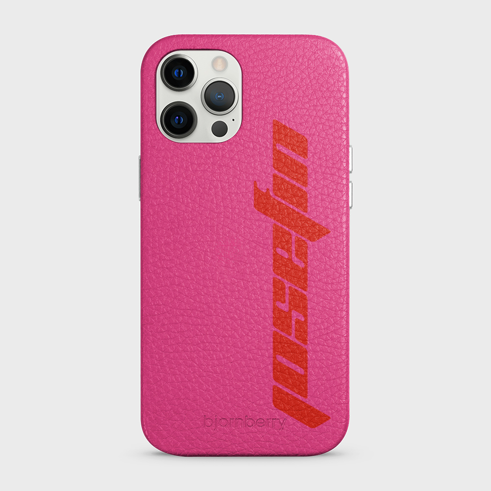 iPhone 12 Pro Max Personalised Leather Case - Futuristic Name - 32