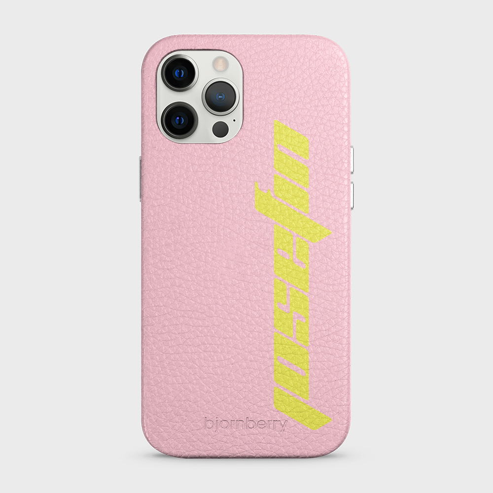 iPhone 12 Pro Max Personalised Leather Case - Futuristic Name - 21