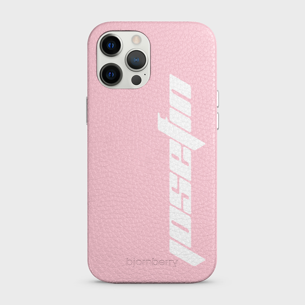 iPhone 12 Pro Max Personalised Leather Case - Futuristic Name - 20