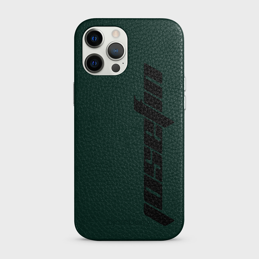 iPhone 12 Pro Max Personalised Leather Case - Futuristic Name - 4