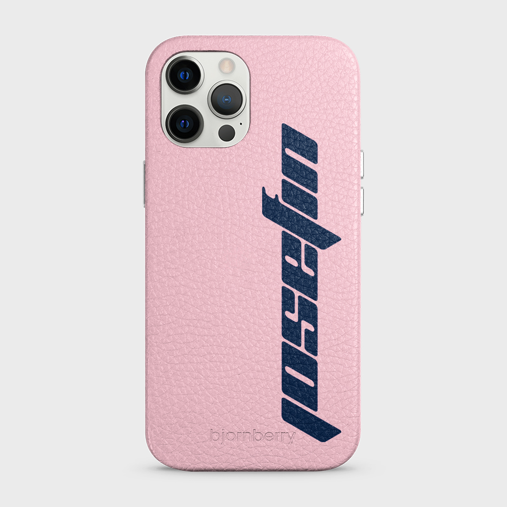 iPhone 12 Pro Max Personalised Leather Case - Futuristic Name - 15