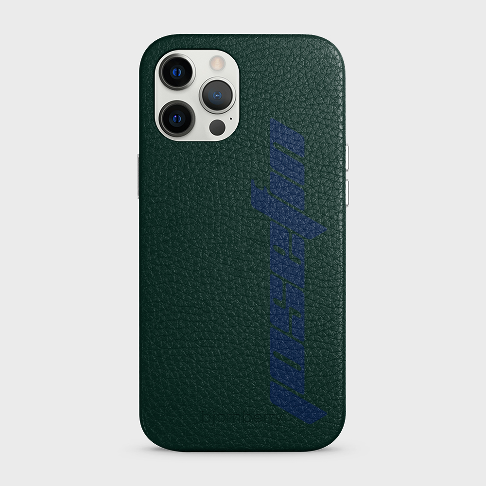 iPhone 12 Pro Max Personalised Leather Case - Futuristic Name - 7
