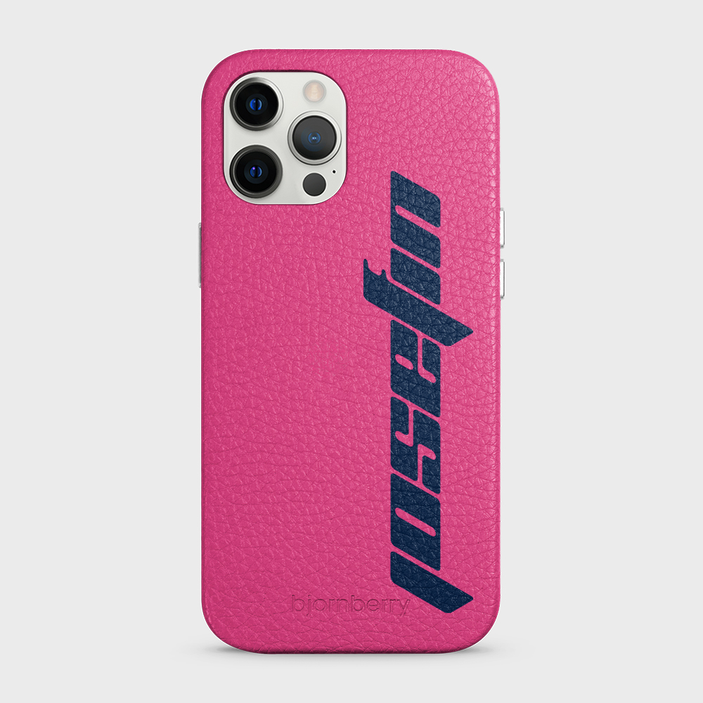 iPhone 12 Pro Max Personalised Leather Case - Futuristic Name - 29