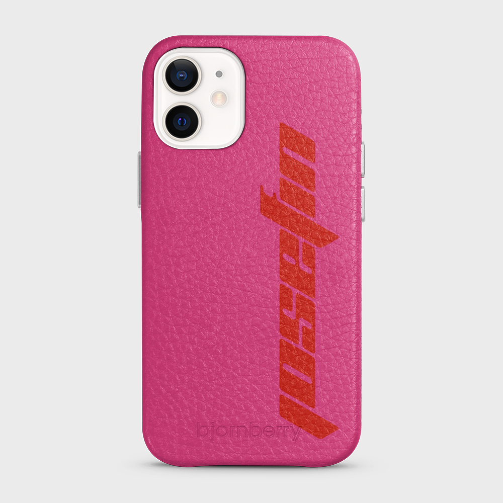 iPhone 12 Mini Personalised Leather Case - Futuristic Name - 18