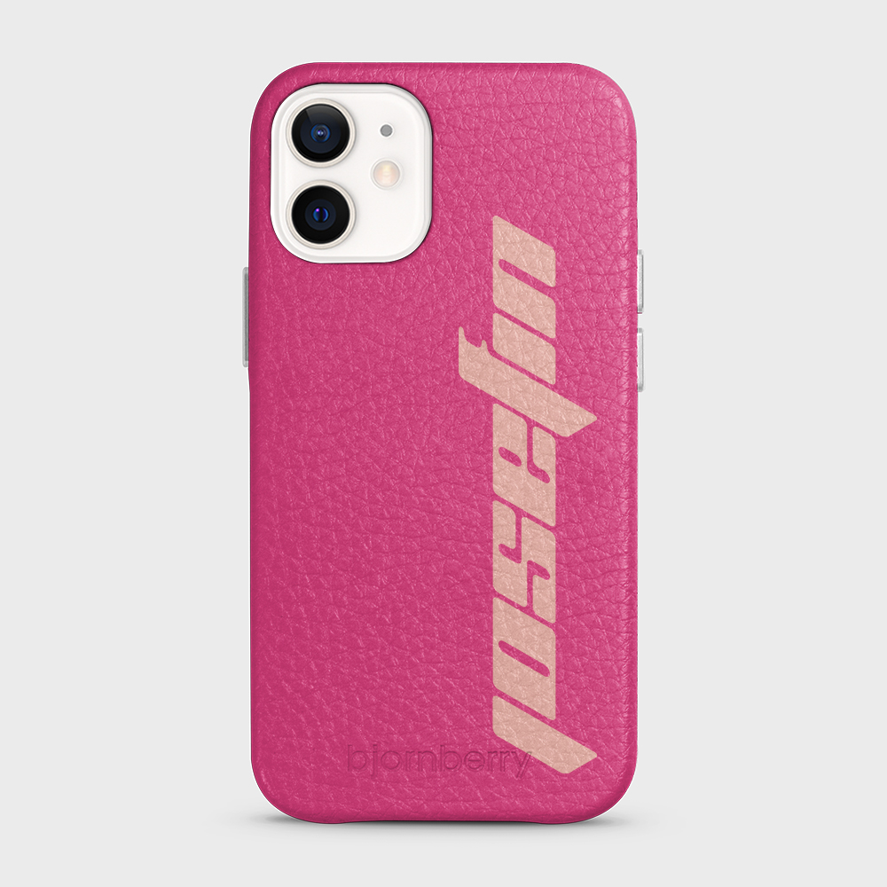 iPhone 12 Mini Personalised Leather Case - Futuristic Name - 17