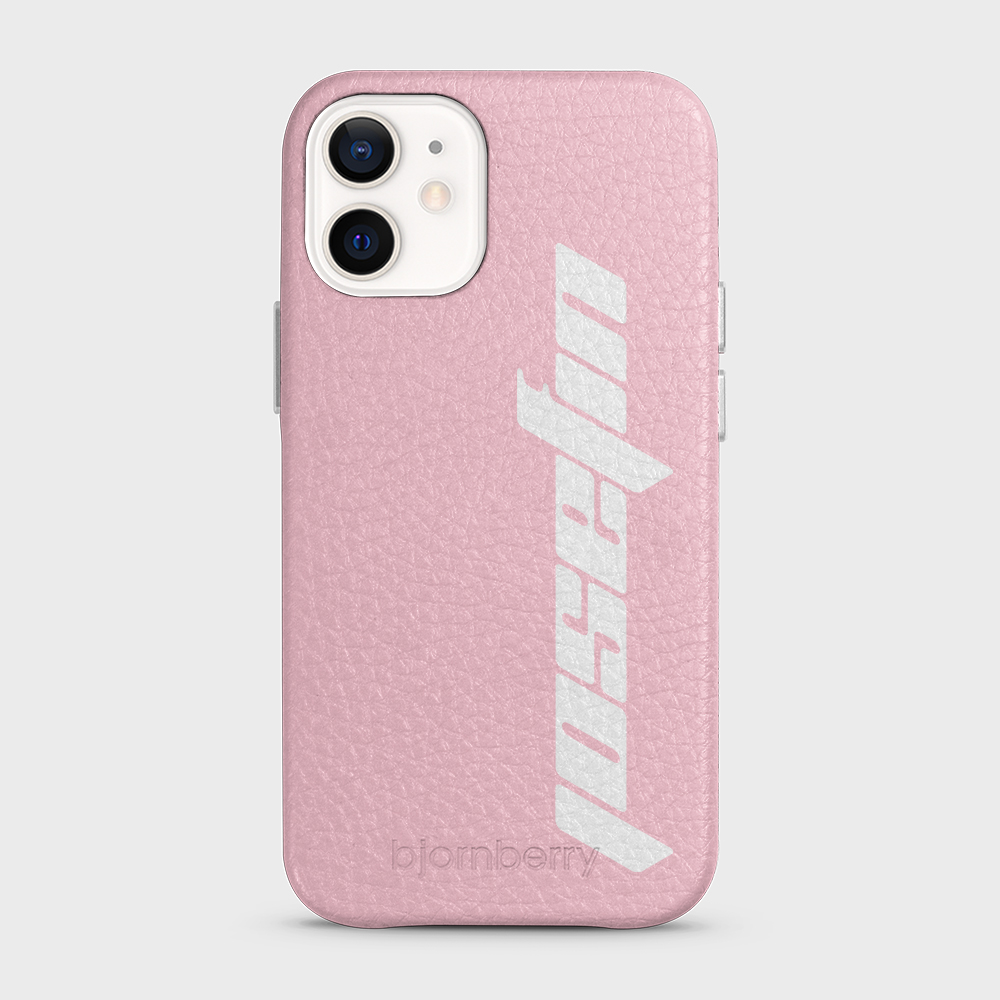 iPhone 12 Mini Personalised Leather Case - Futuristic Name - 6