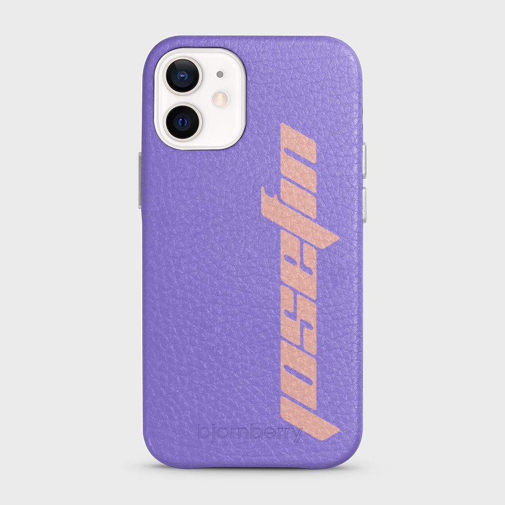 iPhone 12 Mini Personalised Leather Case - Futuristic Name - 10