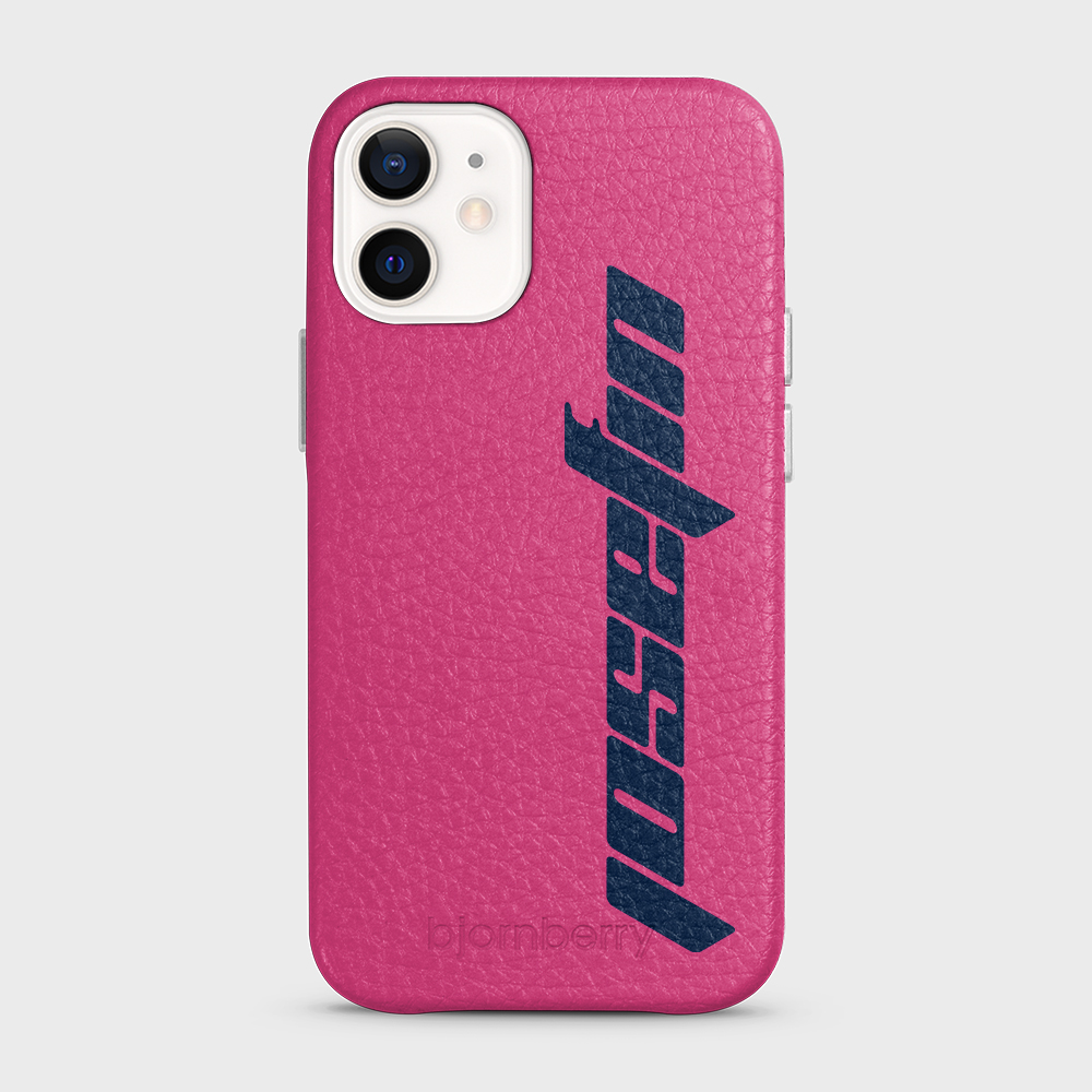 iPhone 12 Mini Personalised Leather Case - Futuristic Name - 15