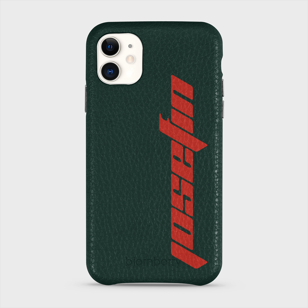 iPhone 11 Personalised Leather Case - Futuristic Name - 25