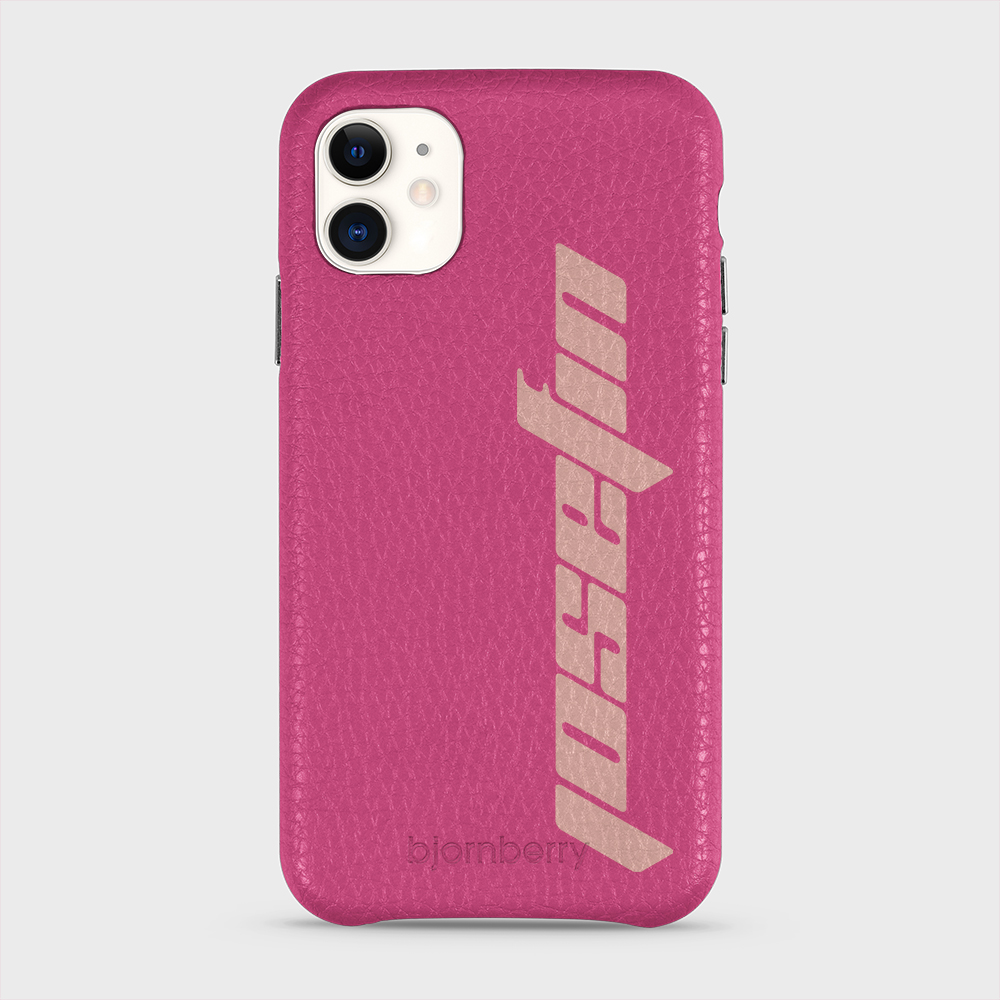iPhone 11 Personalised Leather Case - Futuristic Name - 30