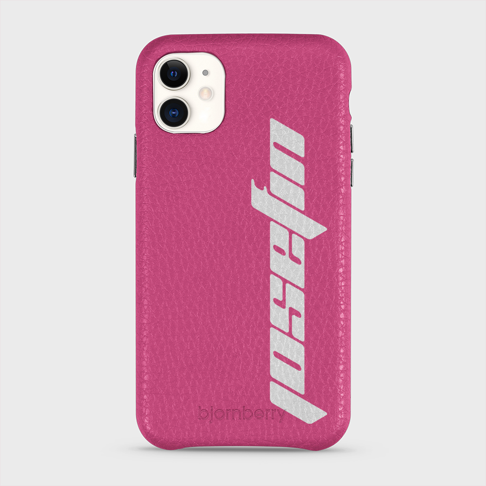iPhone 11 Personalised Leather Case - Futuristic Name - 33