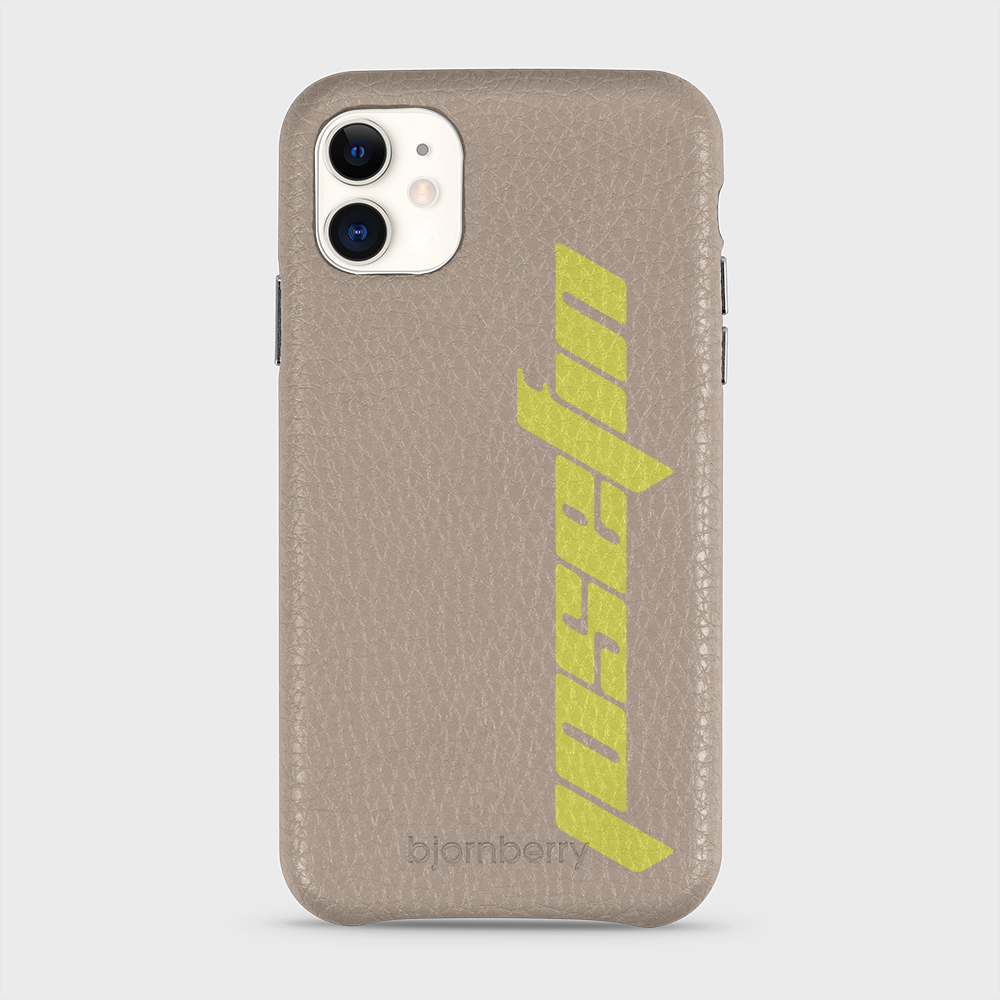 iPhone 11 Personalised Leather Case - Futuristic Name - 41