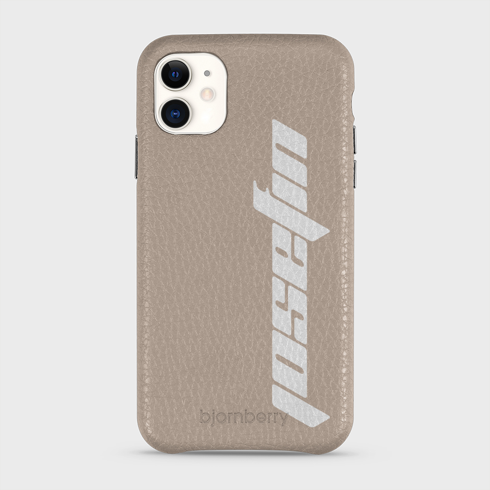 iPhone 11 Personalised Leather Case - Futuristic Name - 40