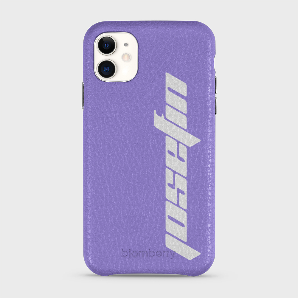 iPhone 11 Personalised Leather Case - Futuristic Name - 20