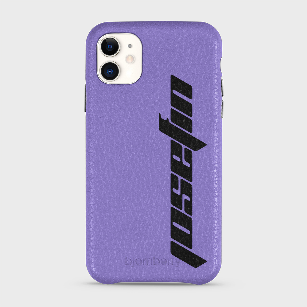 iPhone 11 Personalised Leather Case - Futuristic Name - 19