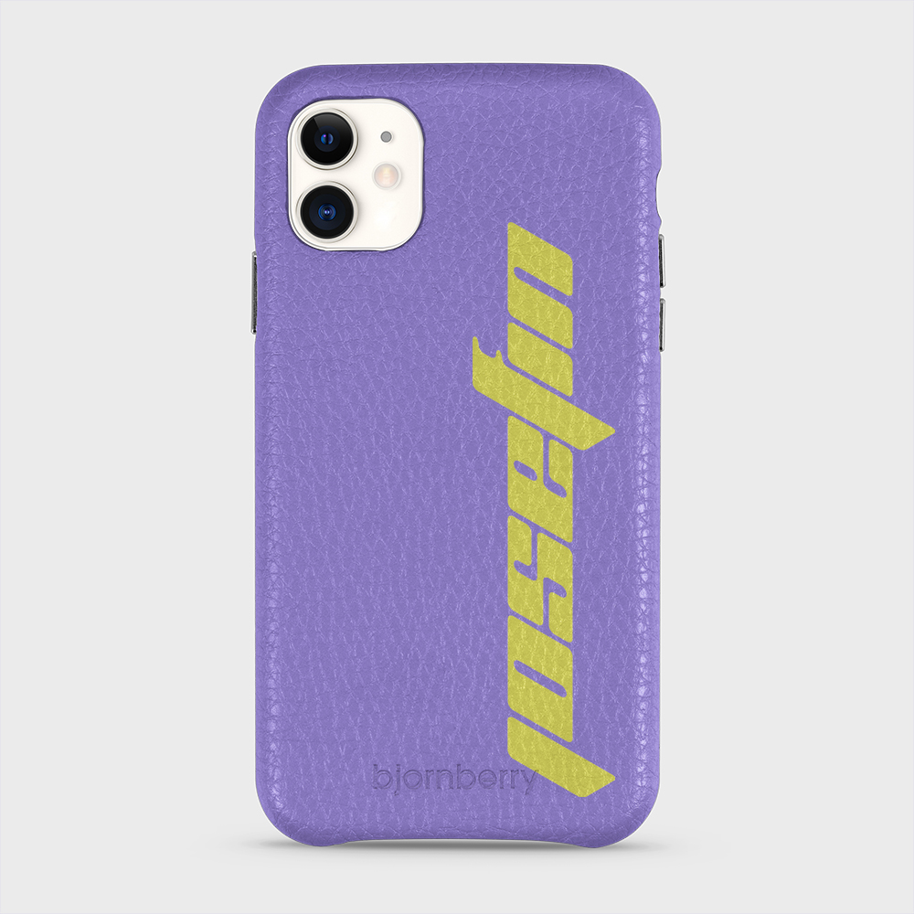 iPhone 11 Personalised Leather Case - Futuristic Name - 21