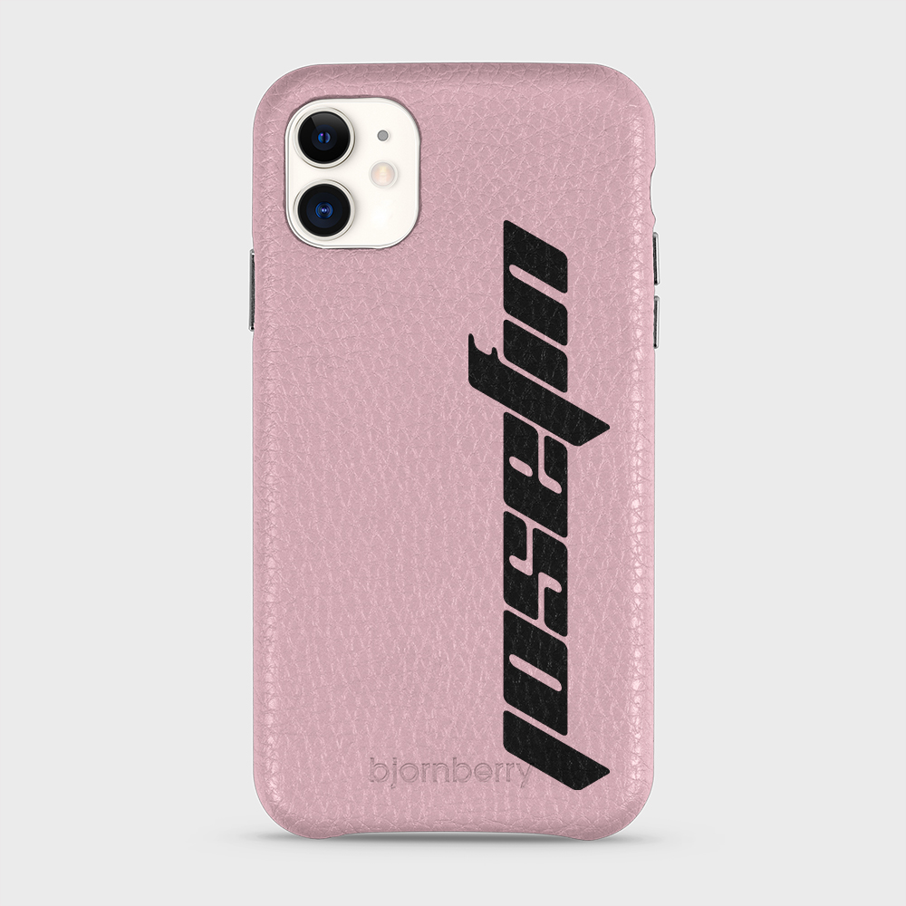 iPhone 11 Personalised Leather Case - Futuristic Name - 12