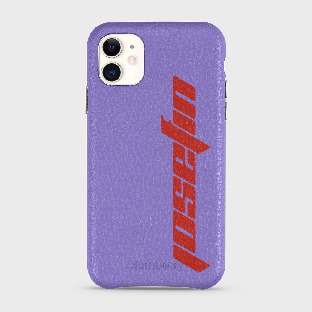 iPhone 11 Personalised Leather Case - Futuristic Name - 18