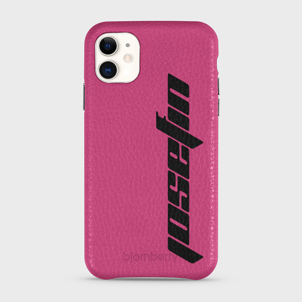 iPhone 11 Personalised Leather Case - Futuristic Name - 32