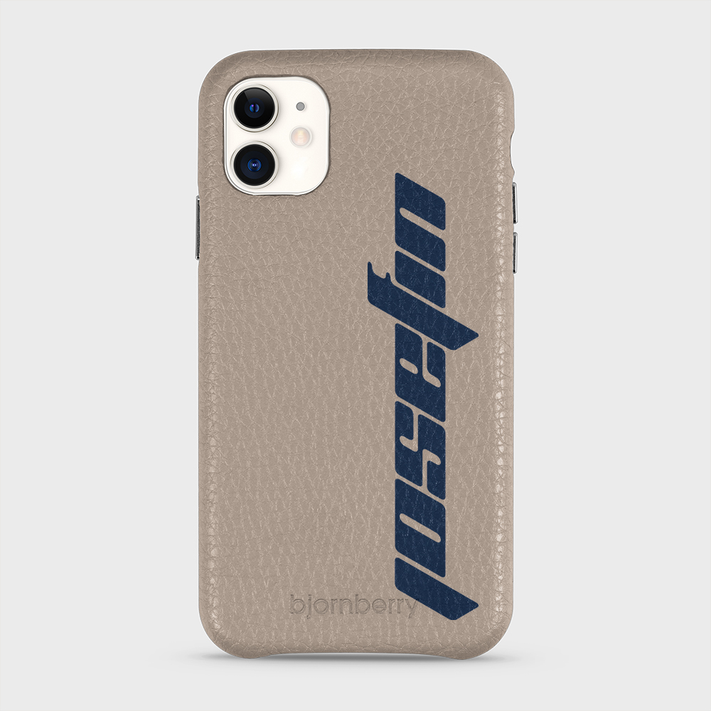 iPhone 11 Personalised Leather Case - Futuristic Name - 35