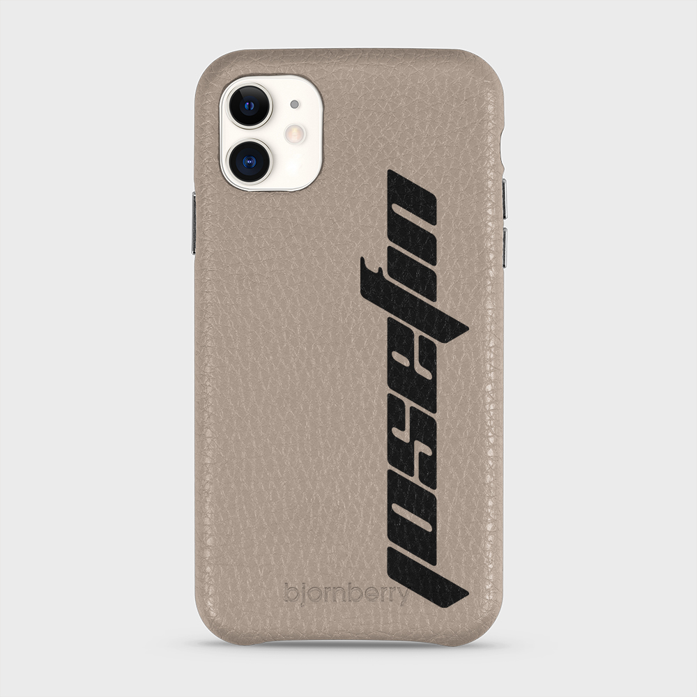 iPhone 11 Personalised Leather Case - Futuristic Name - 39