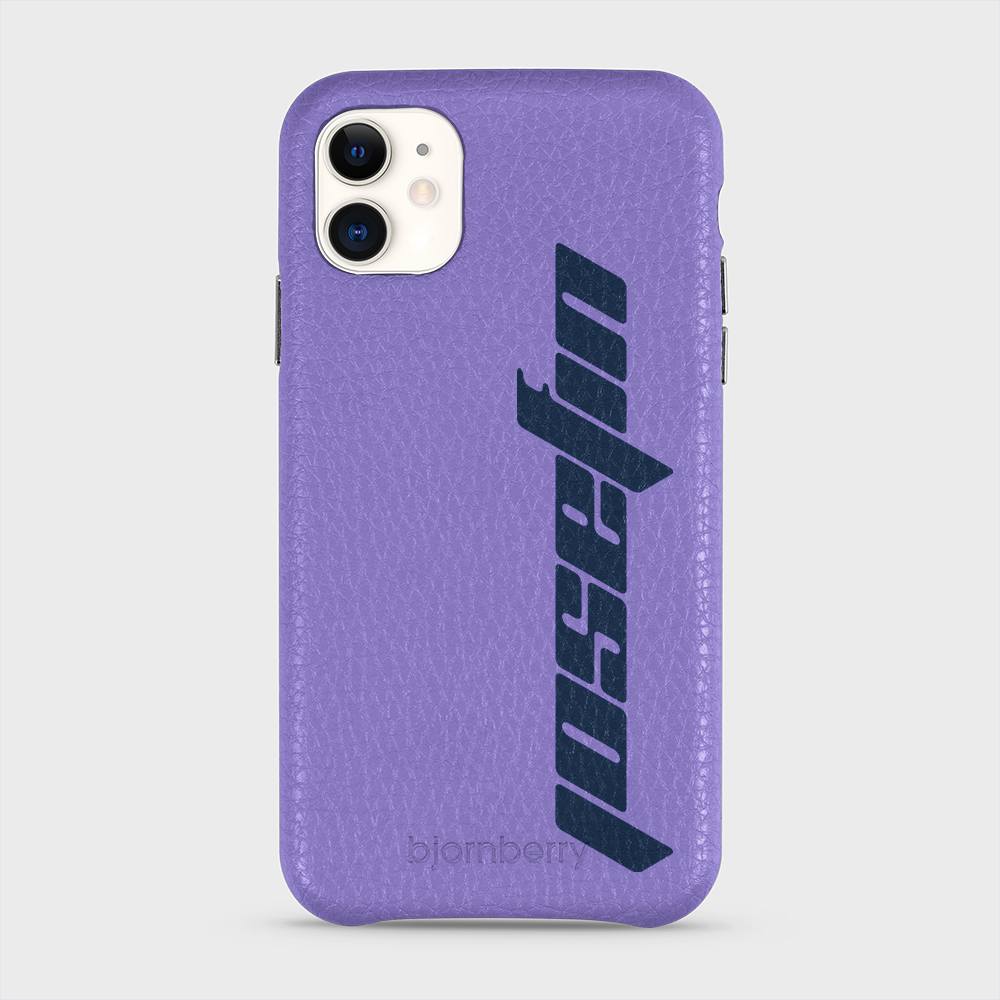 iPhone 11 Personalised Leather Case - Futuristic Name - 15