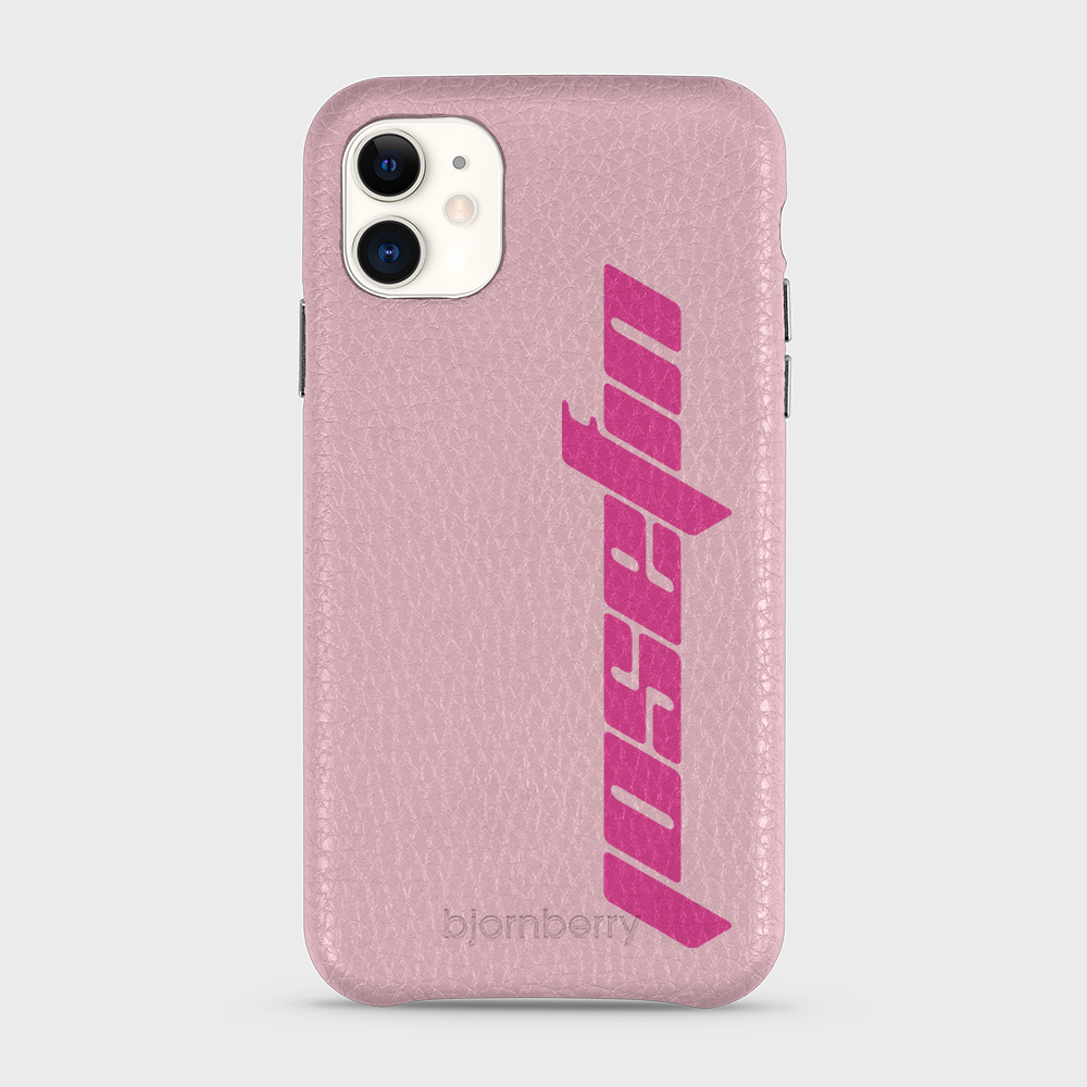 iPhone 11 Personalised Leather Case - Futuristic Name - 9