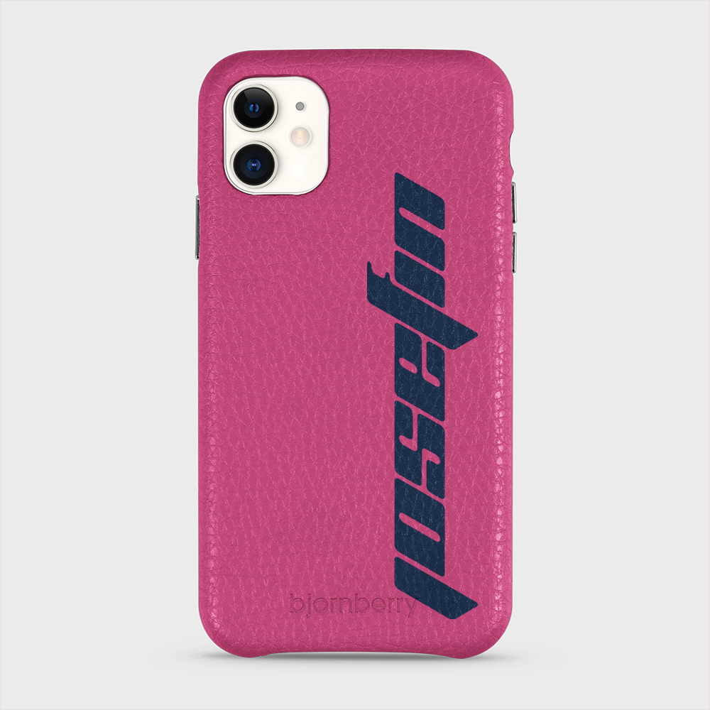 iPhone 11 Personalised Leather Case - Futuristic Name - 28