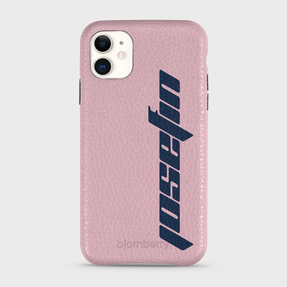 iPhone 11 Personalised Leather Case - Futuristic Name - 8