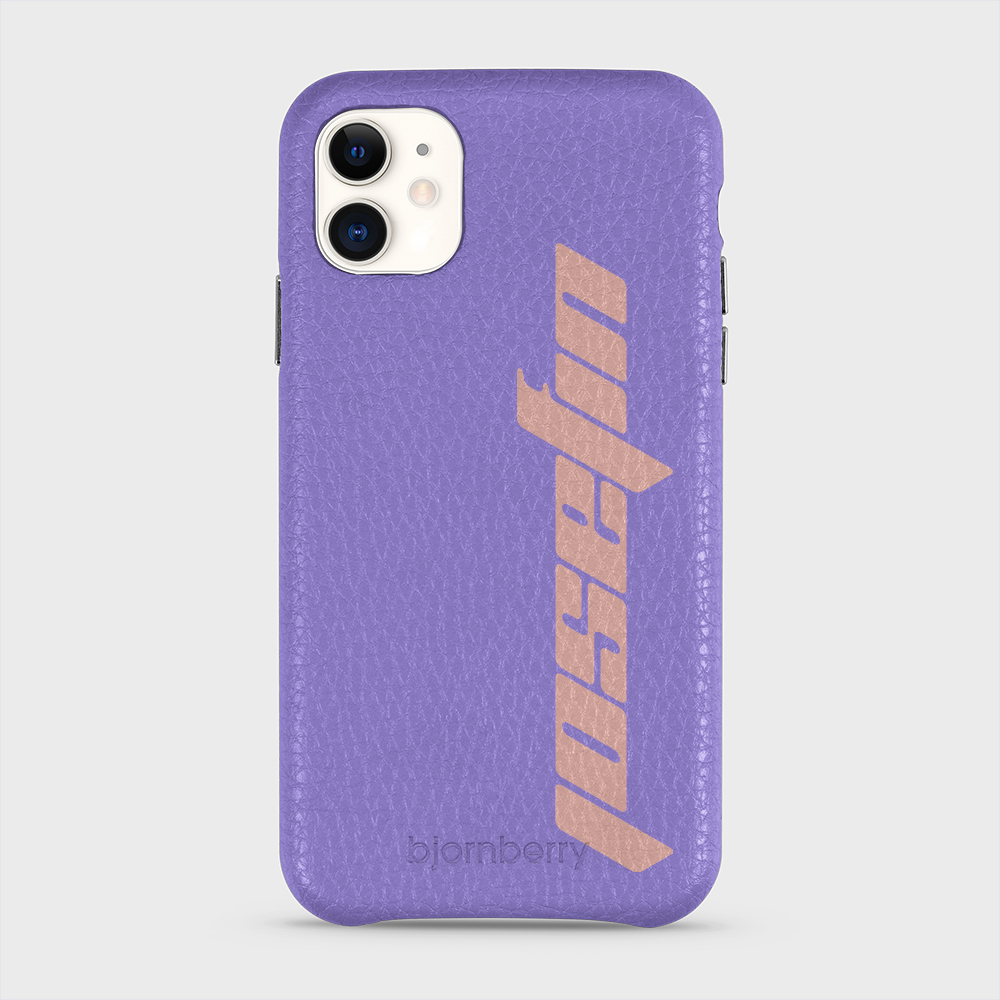 iPhone 11 Personalised Leather Case - Futuristic Name - 17