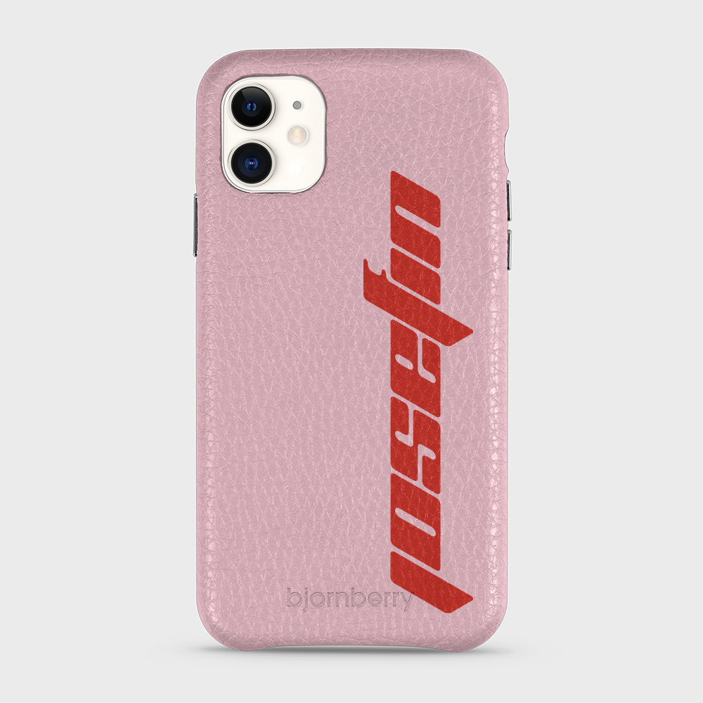 iPhone 11 Personalised Leather Case - Futuristic Name - 11