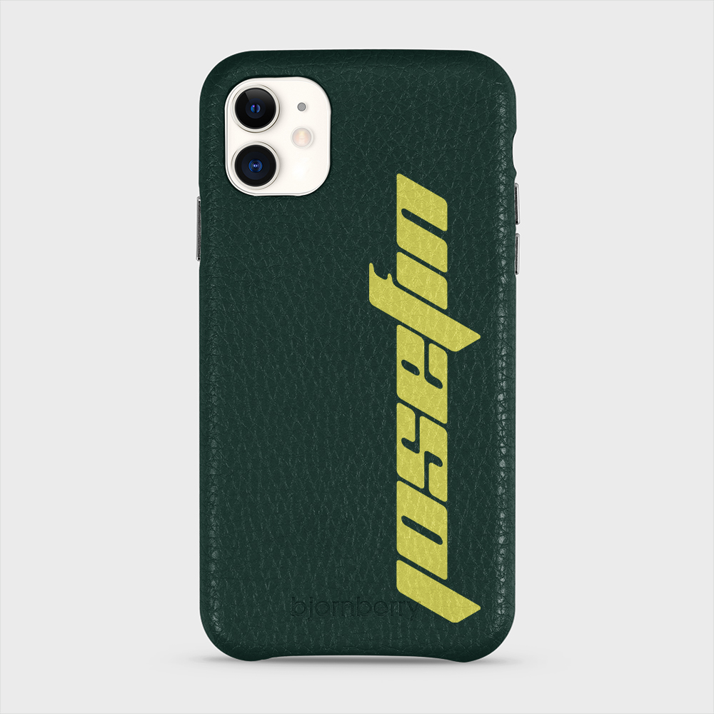 iPhone 11 Personalised Leather Case - Futuristic Name - 27