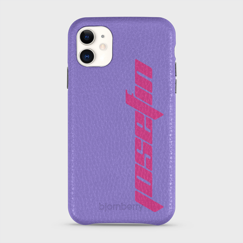 iPhone 11 Personalised Leather Case - Futuristic Name - 16