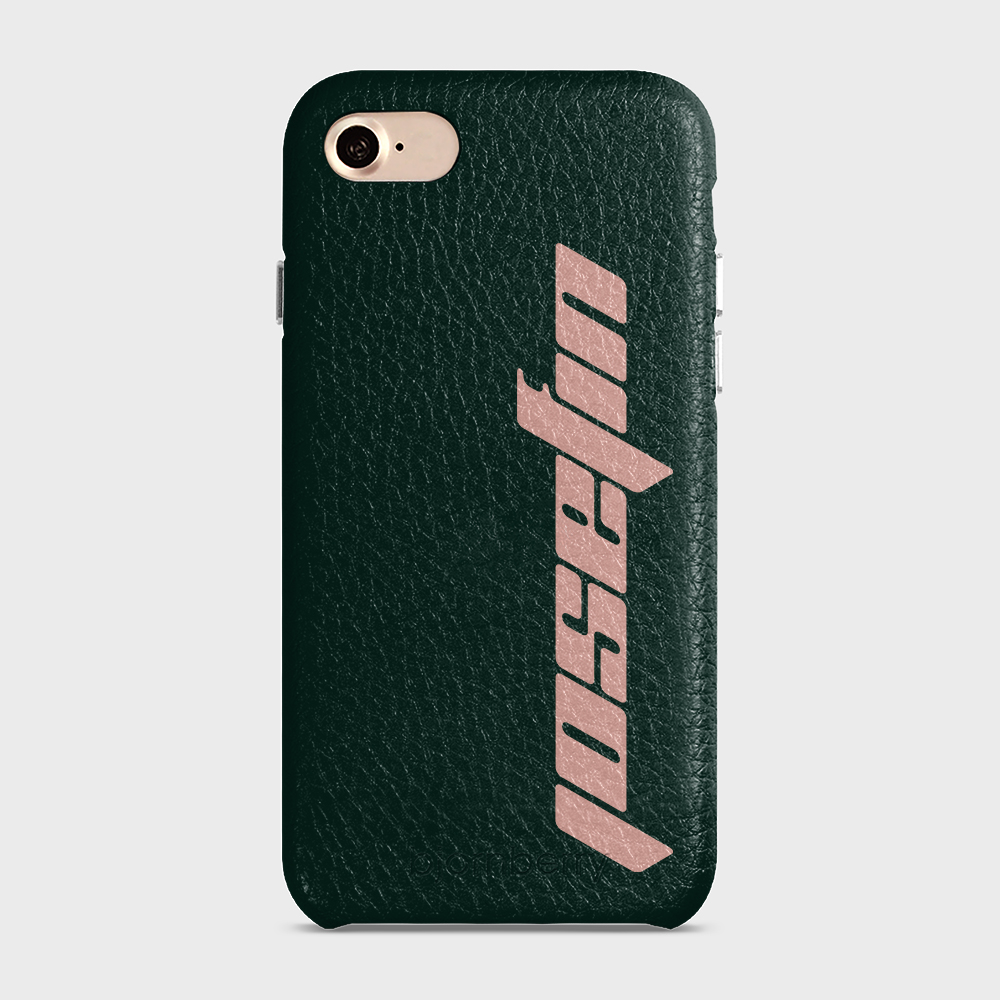 iPhone 7/8/SE (2022/2020) Personalised Leather Case - Futuristic Name - 24