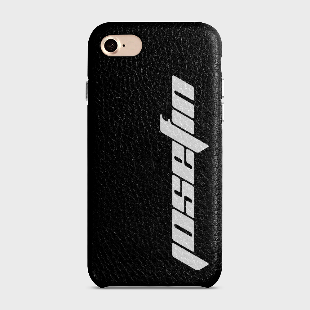 iPhone 7/8/SE (2022/2020) Personalised Leather Case - Futuristic Name - 7