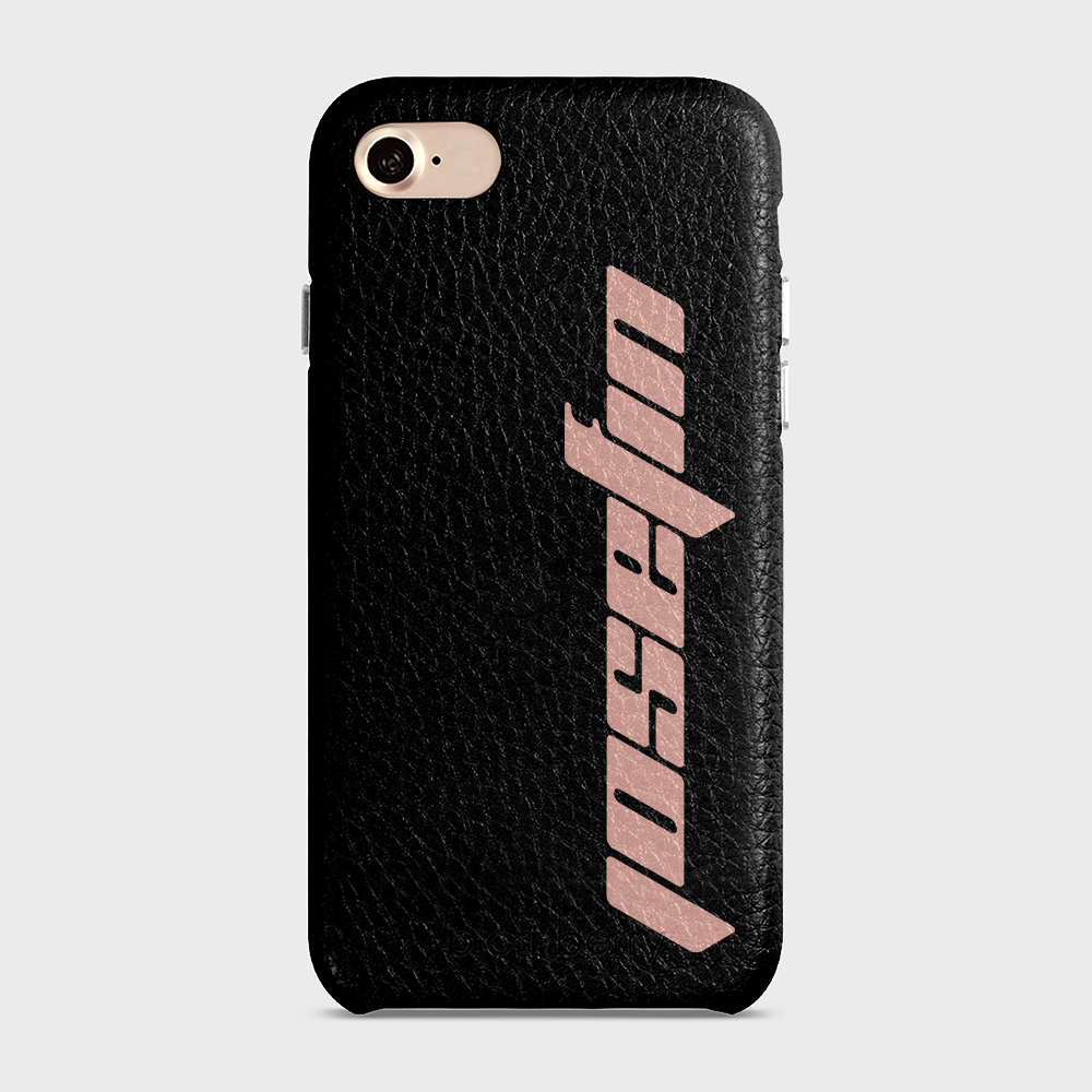 iPhone 7/8/SE (2022/2020) Personalised Leather Case - Futuristic Name - 4