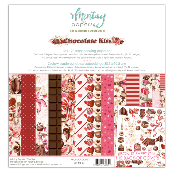 Mintay - Paperpad - Chocolate Kiss, 12x12"
