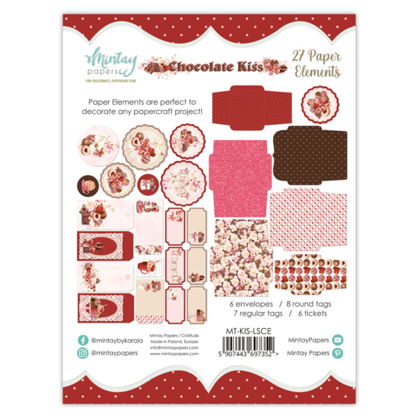 Mintay - Paper Die-Cuts -CHOCOLATE KISS, 27 PCS - 2