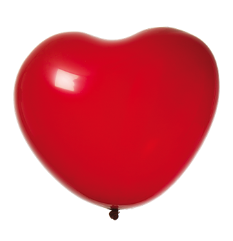 Ballonger 38 cm Heart Red 8-Pack