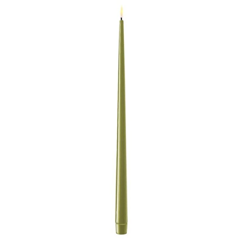 LED Antikljus Olivgrön 38cm 2 pack