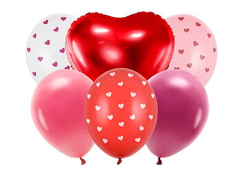 Ballonger Alla Hjärtans Dag 6-pack 